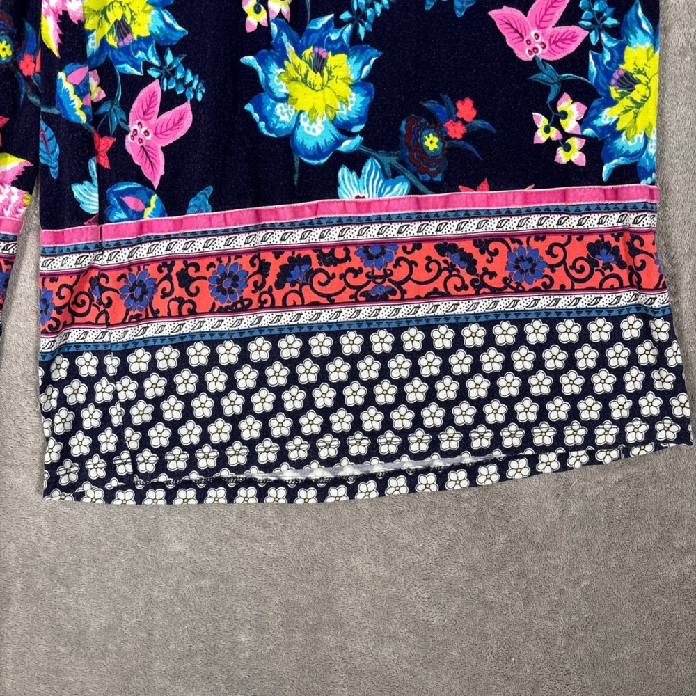 Anthropologie Zadie Sleep Pants Floral Wide Leg Navy Pink High Rise Stretch S - Picture 8 of 16